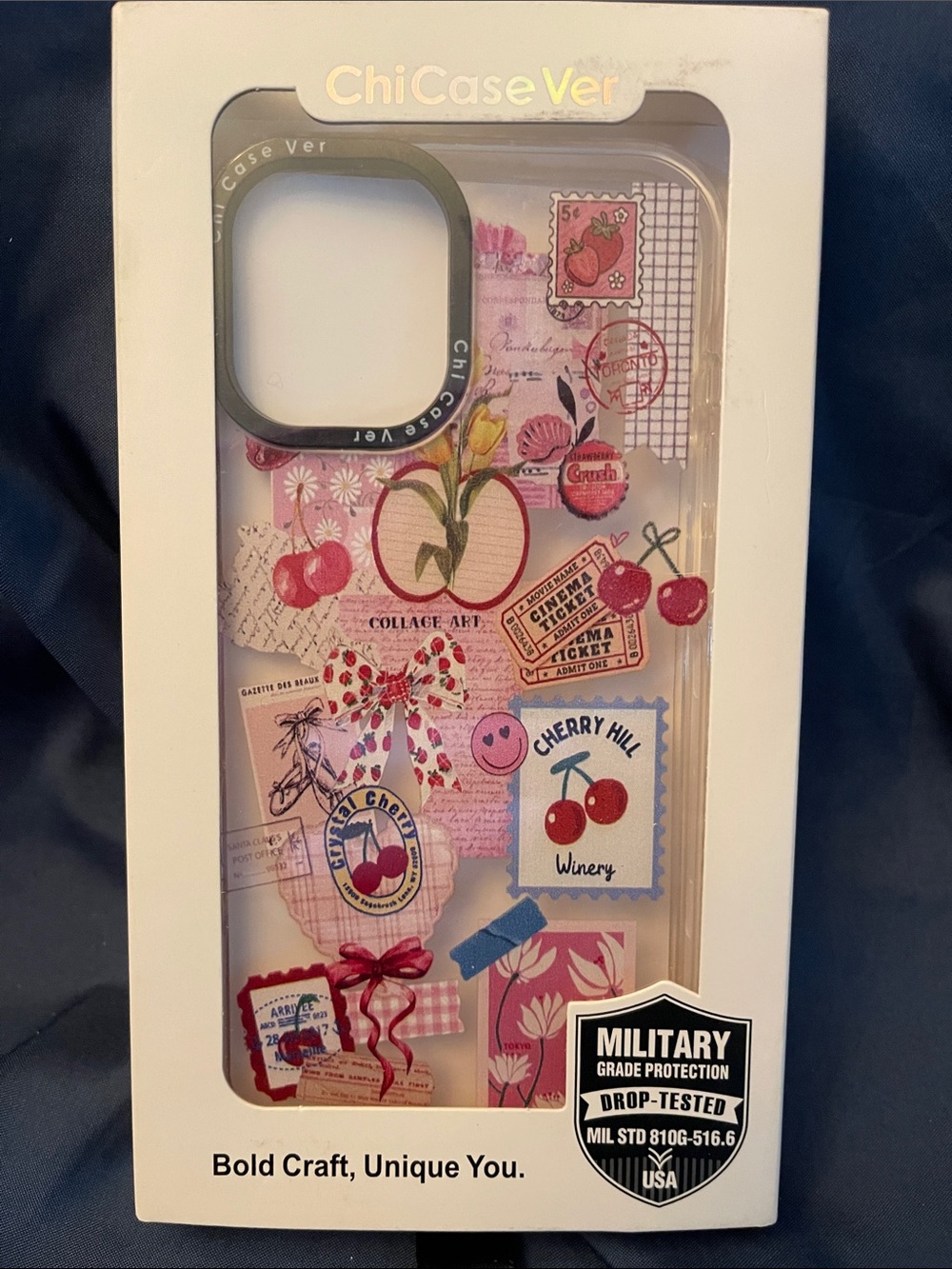 Pink Cherry Collage iPhone 16 Plus Case